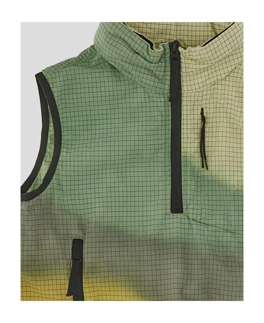 High-Necked Sleeveless Casual Jacket