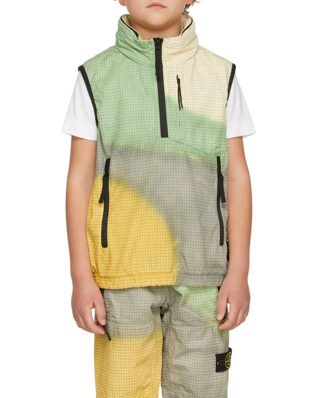 High-Necked Sleeveless Casual Jacket