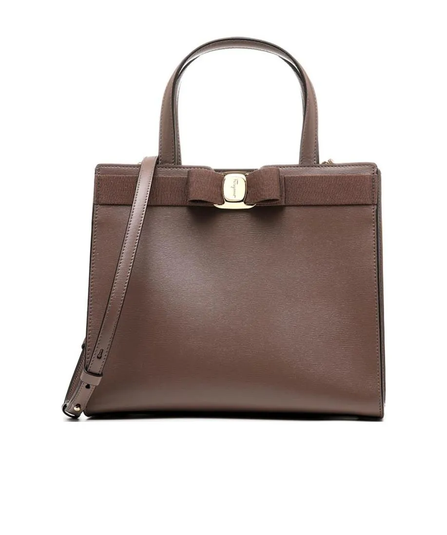 Ferragamo Vara Bow Detailed Medium Tote Bag