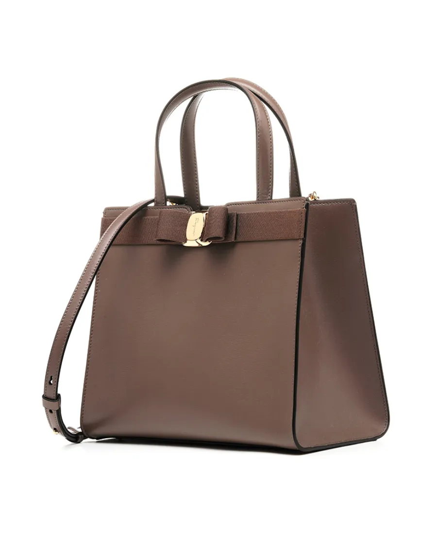 Ferragamo Vara Bow Detailed Medium Tote Bag