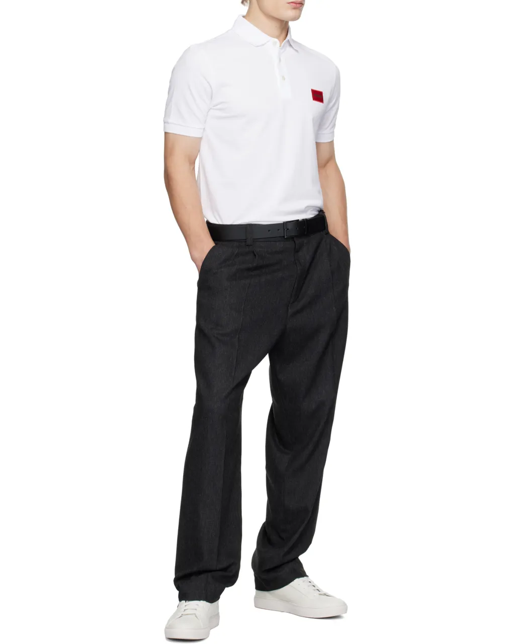 Hugo Boss Logo Patch Short-Sleeved Polo Shirt