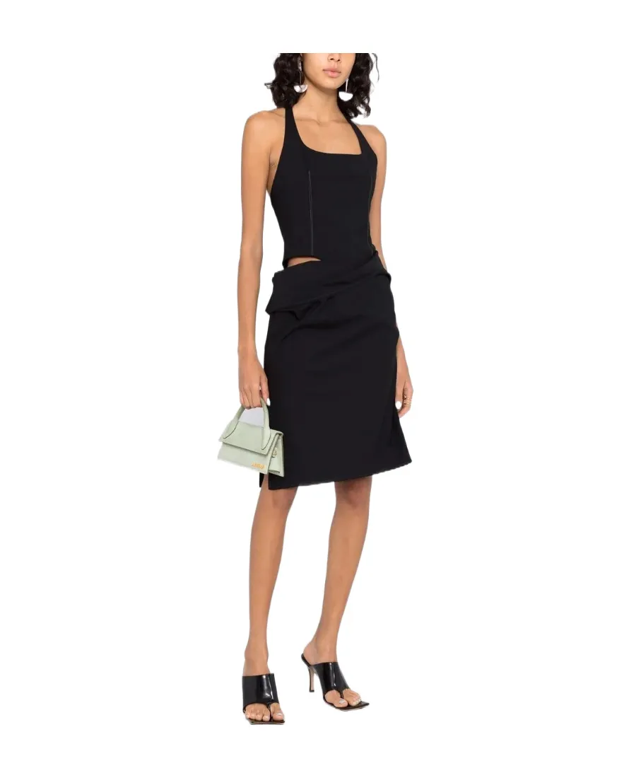 Asymmetric Halterneck Dress