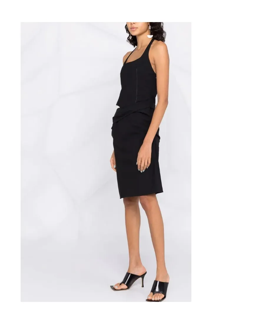 Asymmetric Halterneck Dress