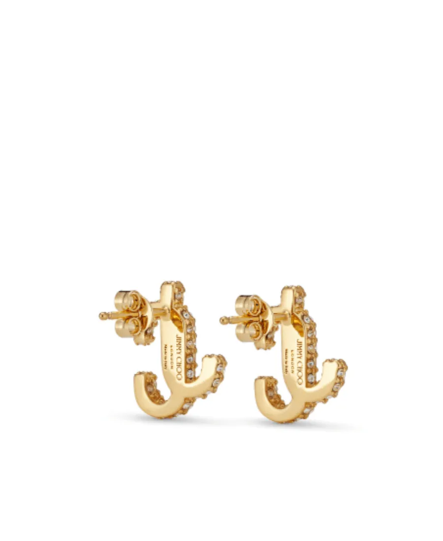 Jimmy Choo Logo Plaque Embellished Earrings