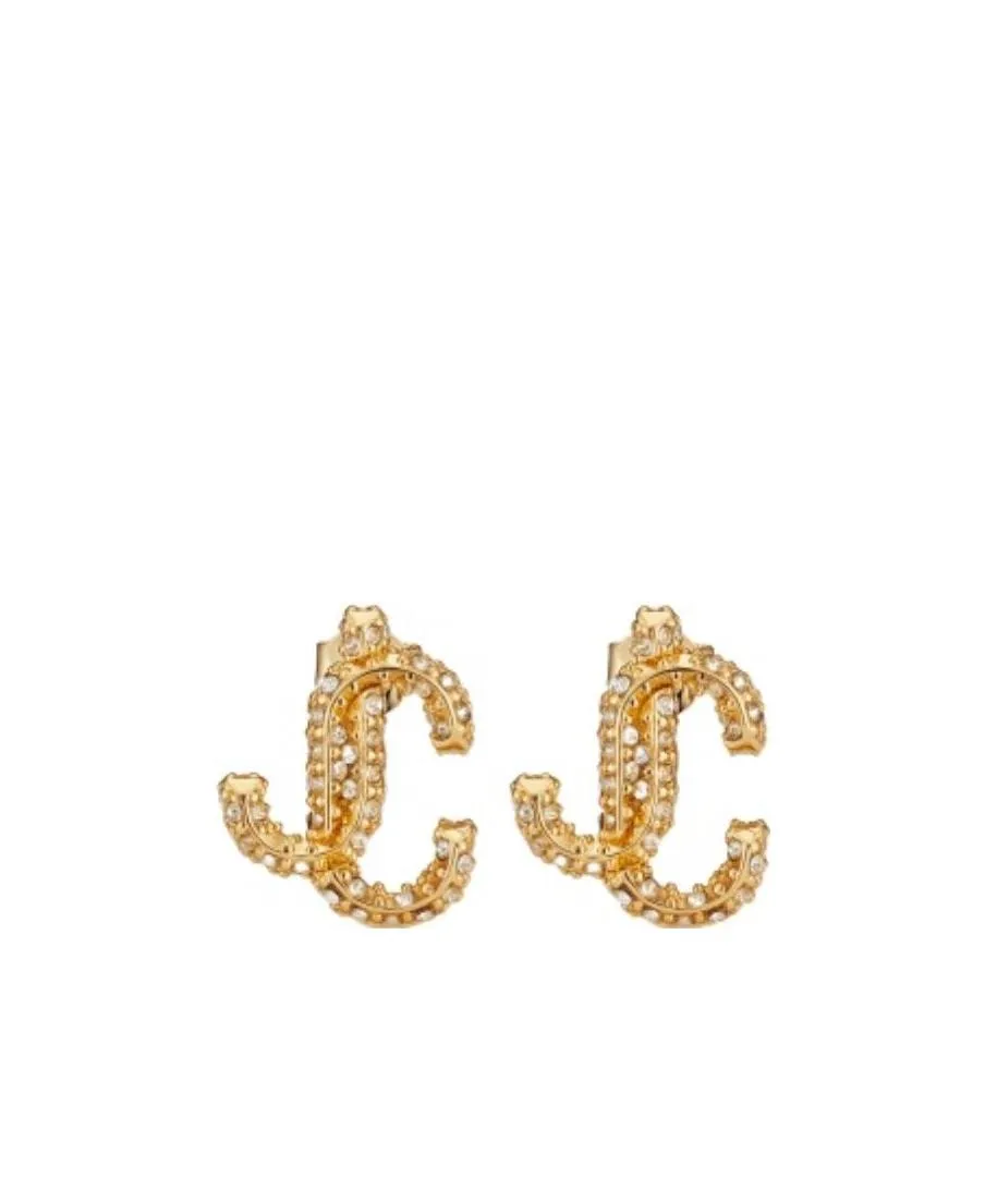 Jimmy Choo Logo Plaque Embellished Earrings