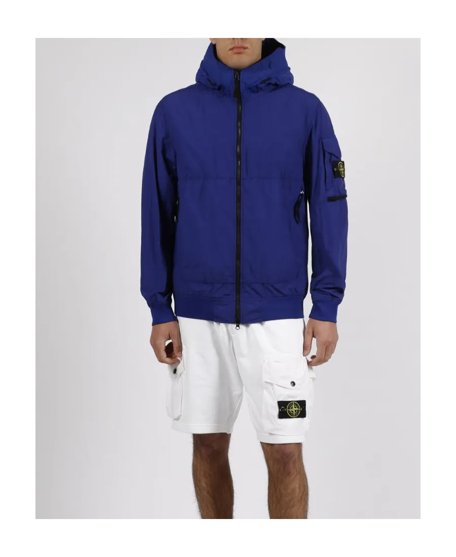 Compass-Patch Zip-Front Lightweight Jacket