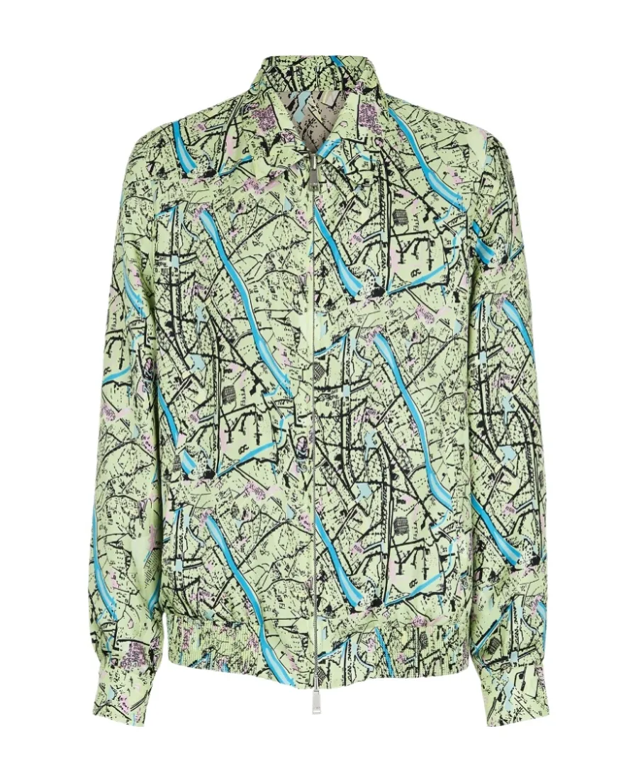 Fendi Map Reversible Long-Sleeved Shirt