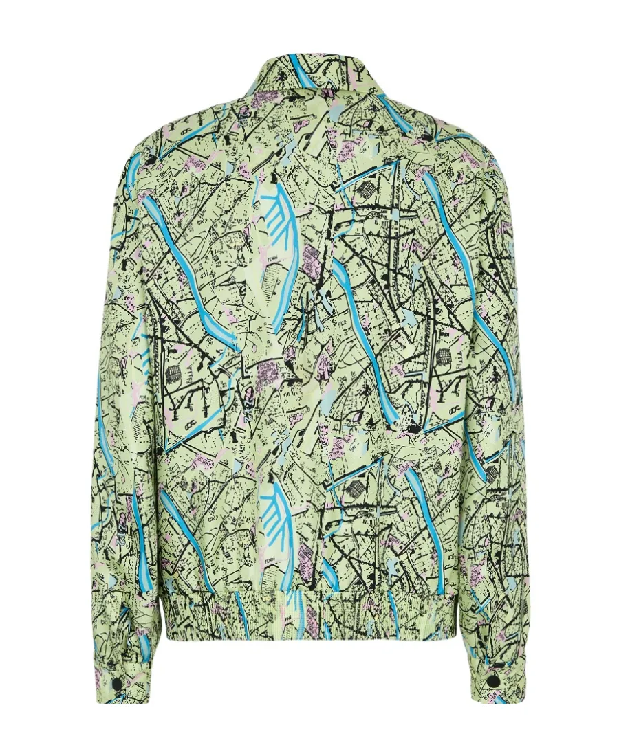 Fendi Map Reversible Long-Sleeved Shirt