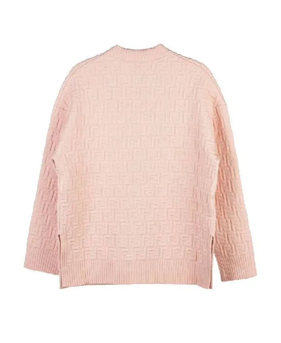 Fendi All-Over Ff Motif Embossed Pullover
