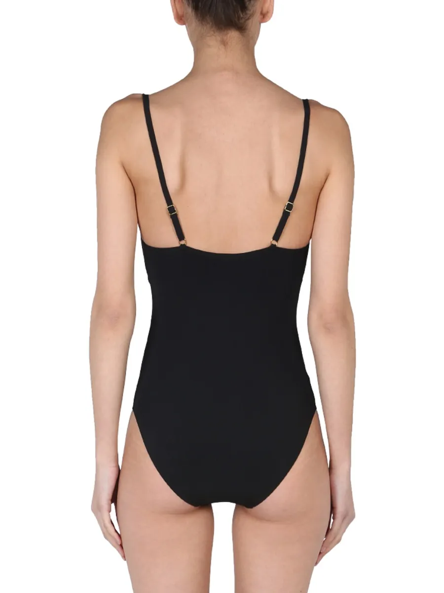 Tory Burch Ruched One-Piece Swimsuit