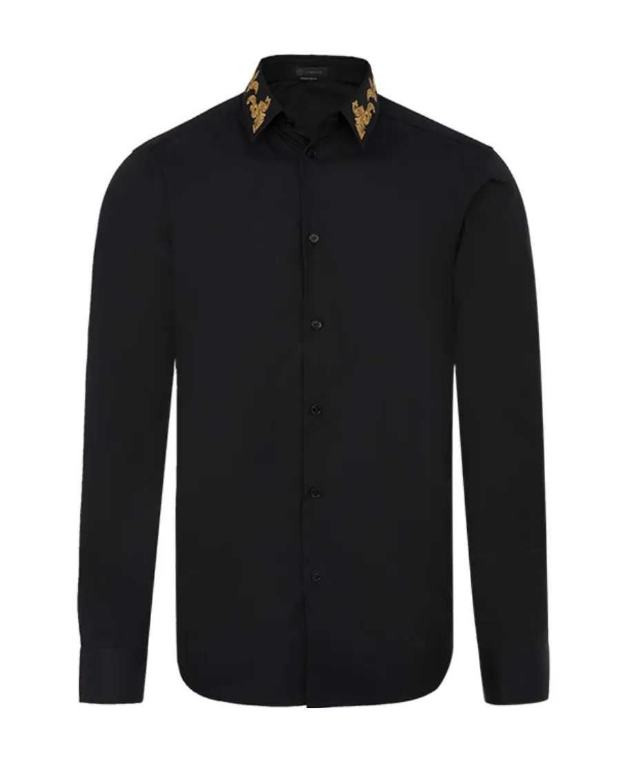 Embroidered Collar Shirt