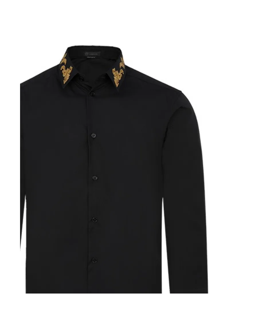Embroidered Collar Shirt