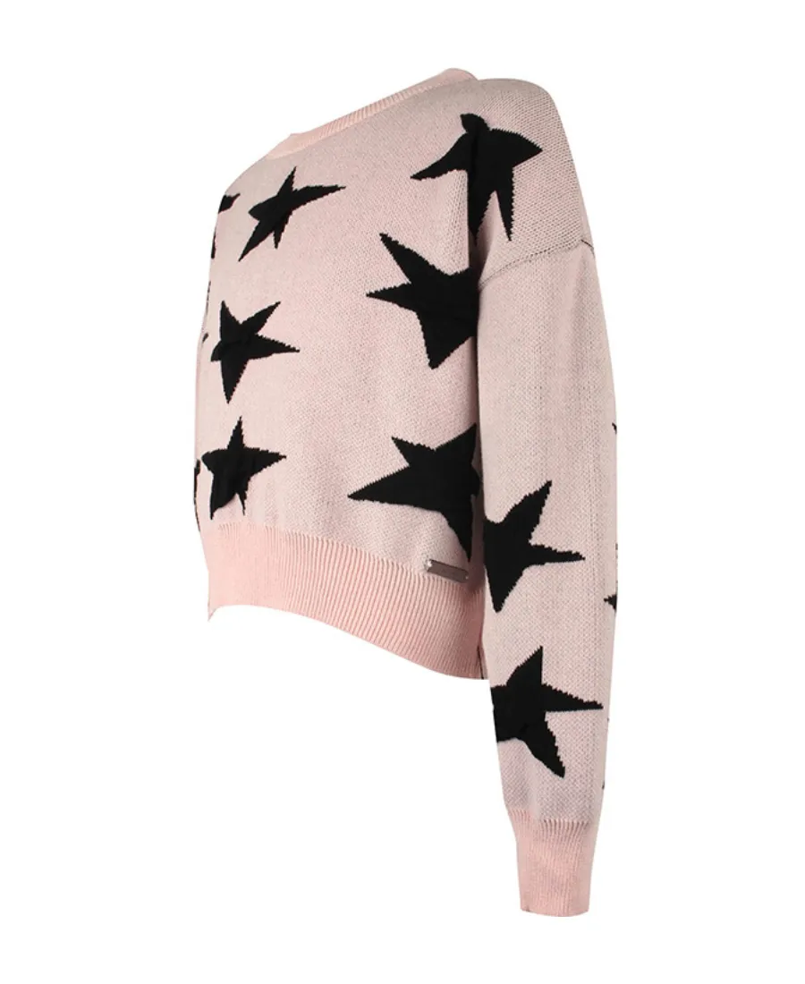 Star Pattern Knitted Pullover