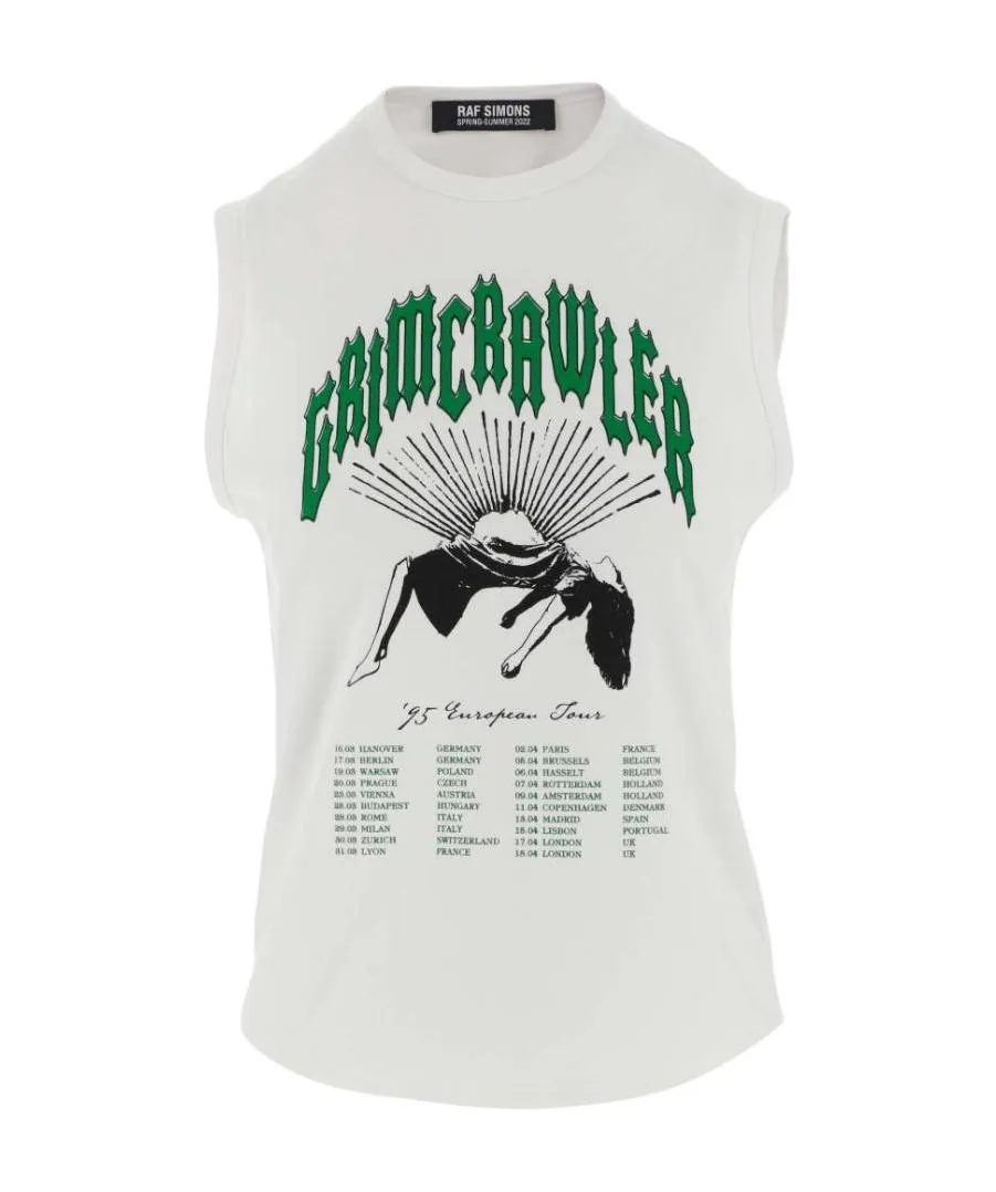 Grimcrawler-Print Sleeveless Top