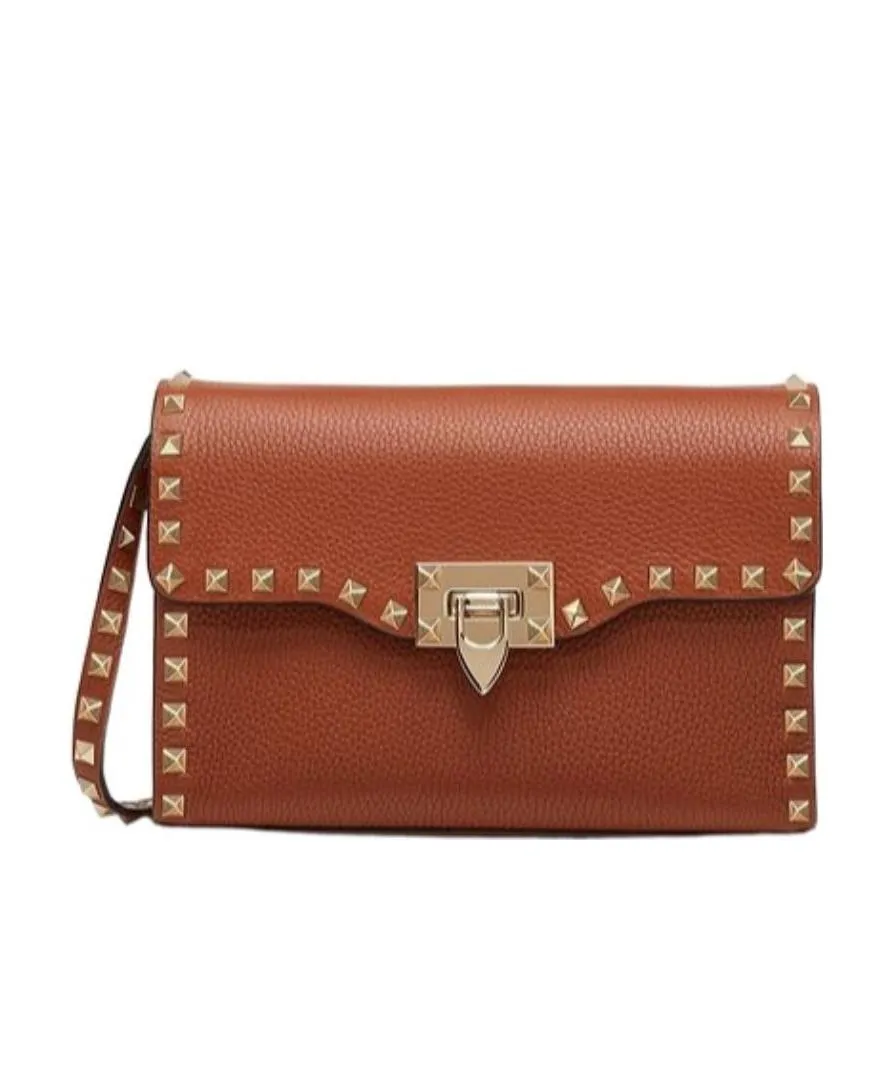 Valentino Garavani Rockstud Foldover Top Small Crossbody Bag