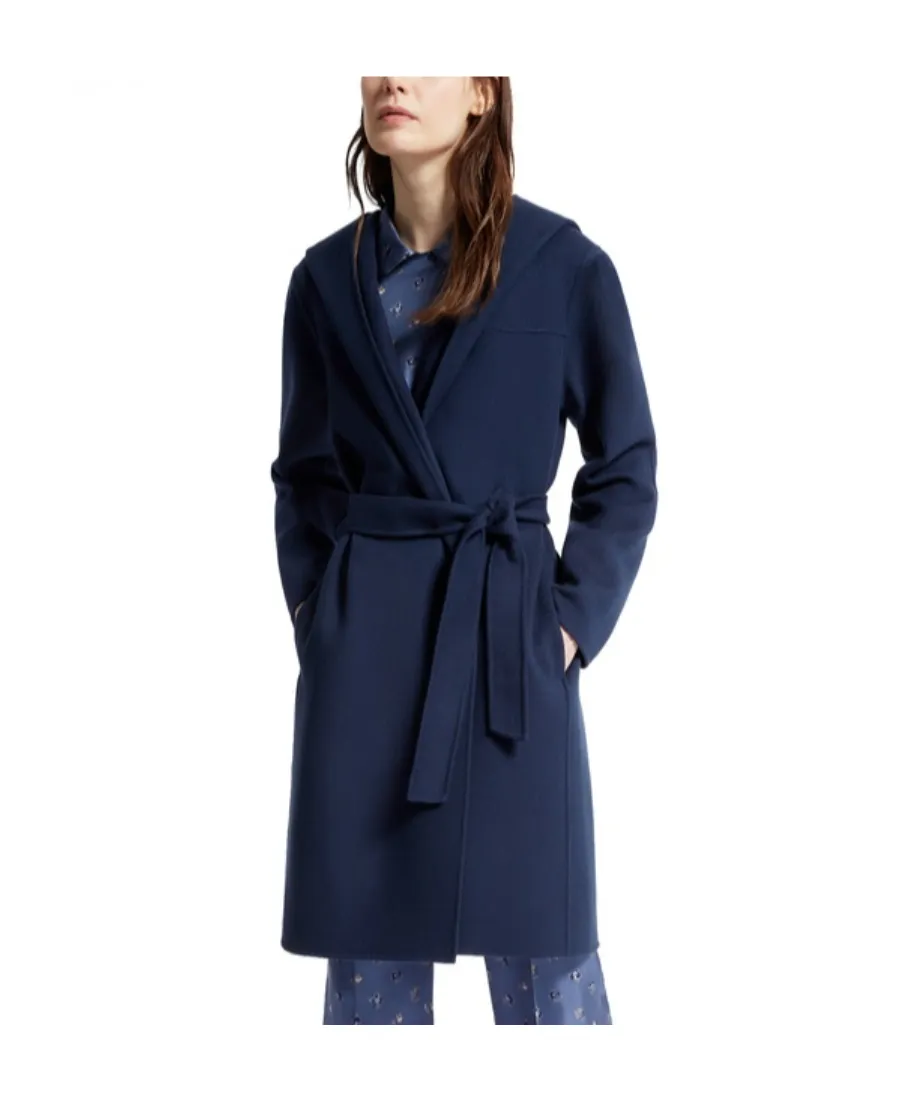 Long-Sleeved Lace-Up Coat