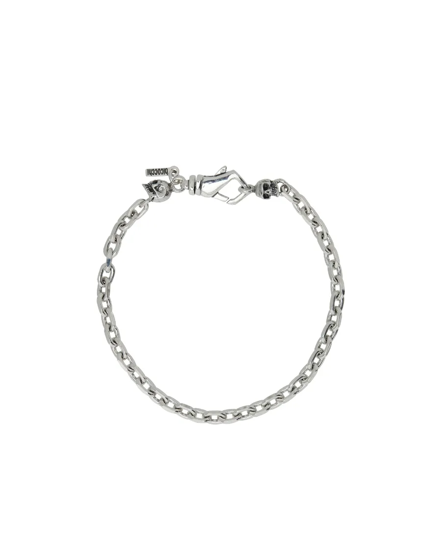 Skull-Charm Chain Bracelet
