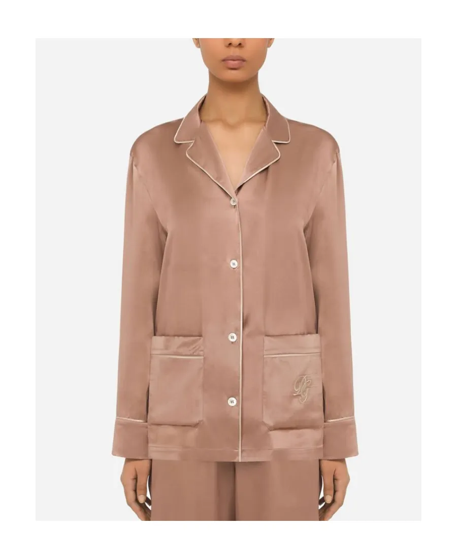 Dolce & Gabbana Buttoned Long-Sleeved Pajama Shirt