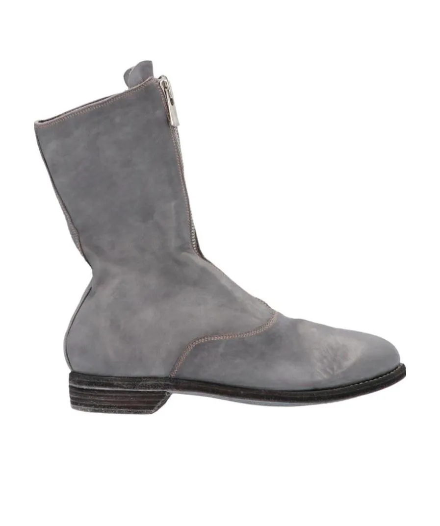 Round Head Zipper Ankle Boots