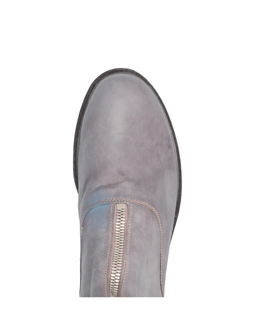Round Head Zipper Ankle Boots