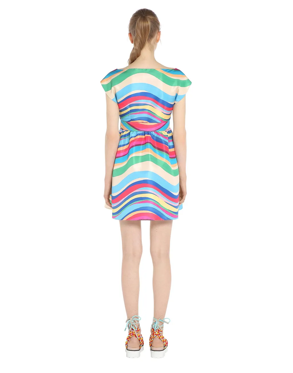 Printed Short-Sleeved Dress
