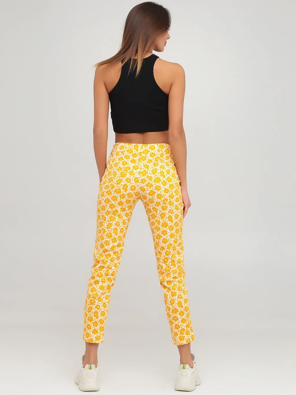 Floral Design Casual Pants