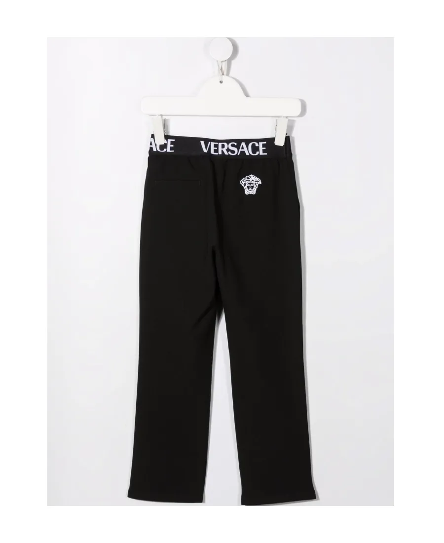 Logo-Waistband Straight Trousers