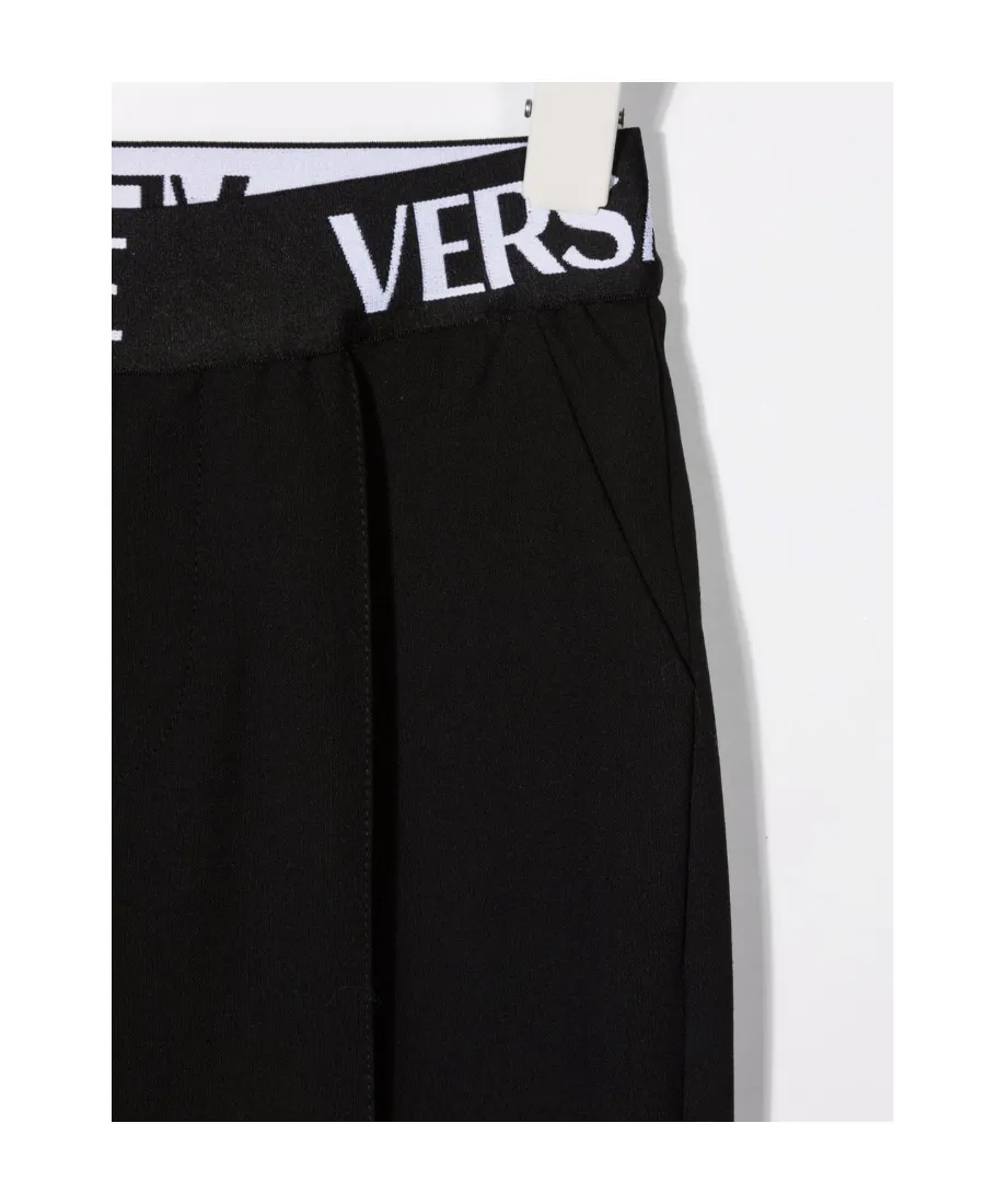 Logo-Waistband Straight Trousers