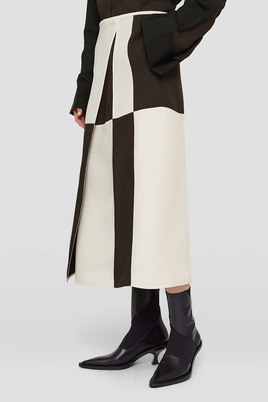 Colour-Block Midi Skirt