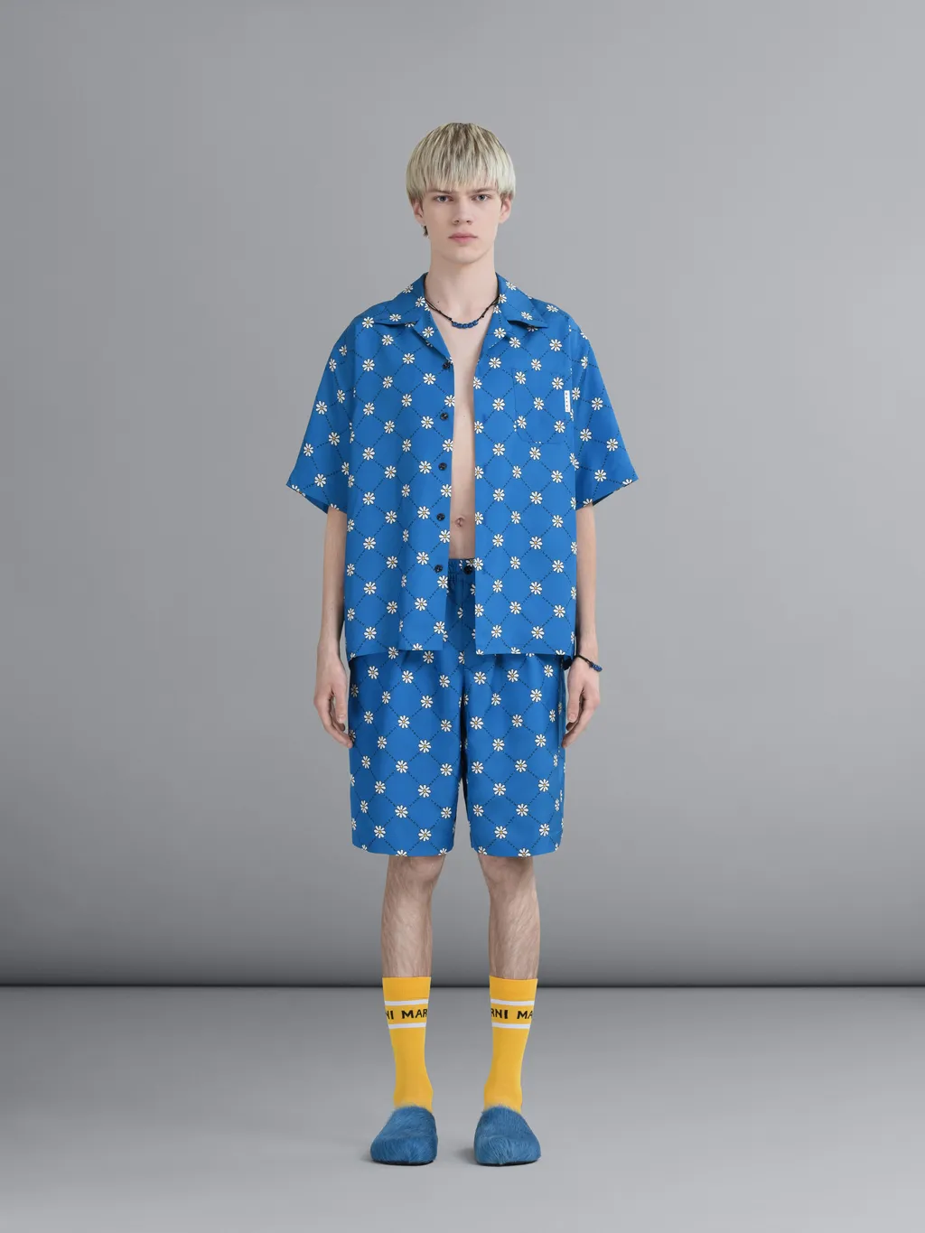 Marni Marnigram Elastic Waist Bermuda Shorts