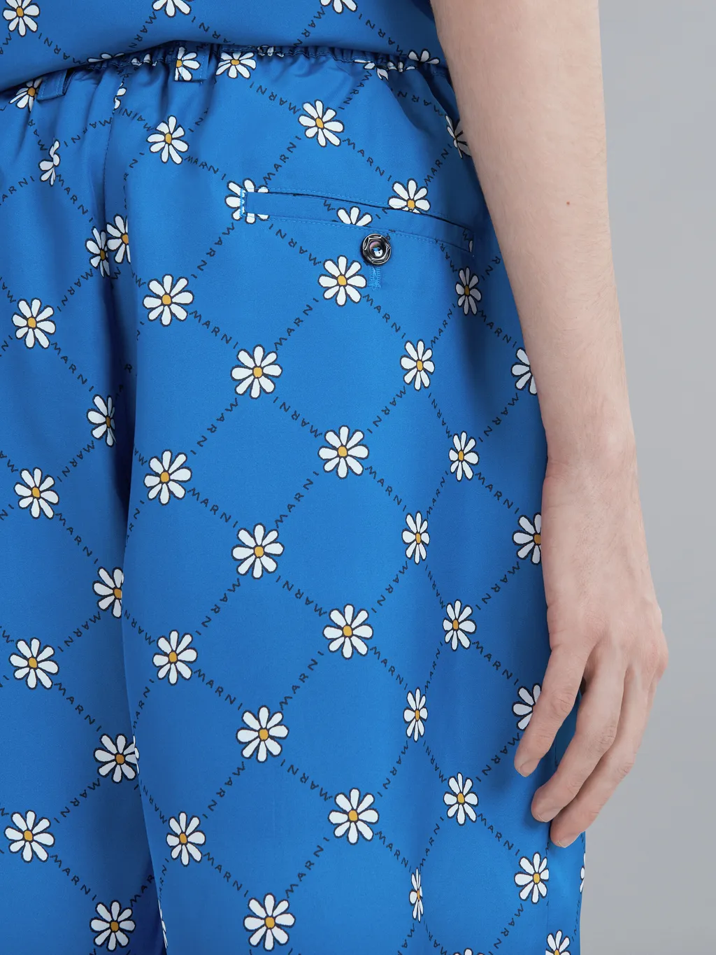 Marni Marnigram Elastic Waist Bermuda Shorts