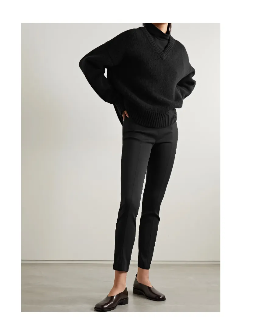 Stretch Crepe Casual Pants