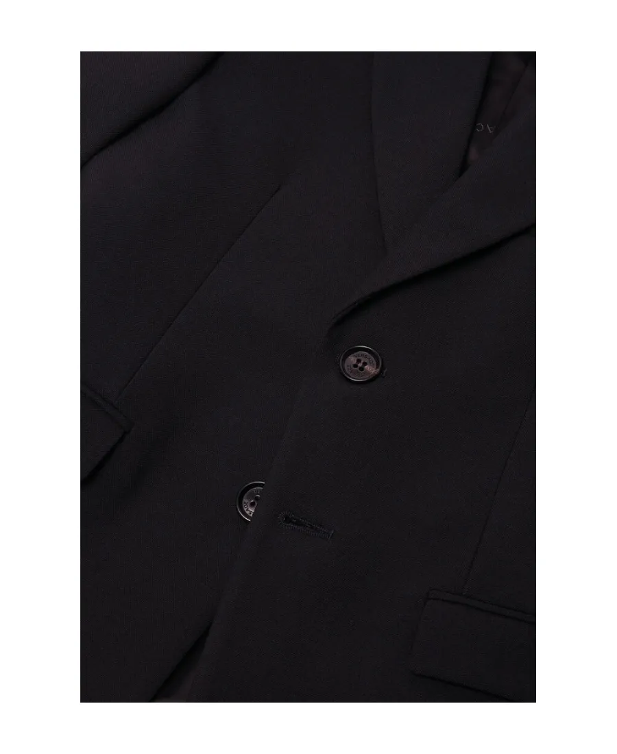 Intarsia Collar Logo Blazer