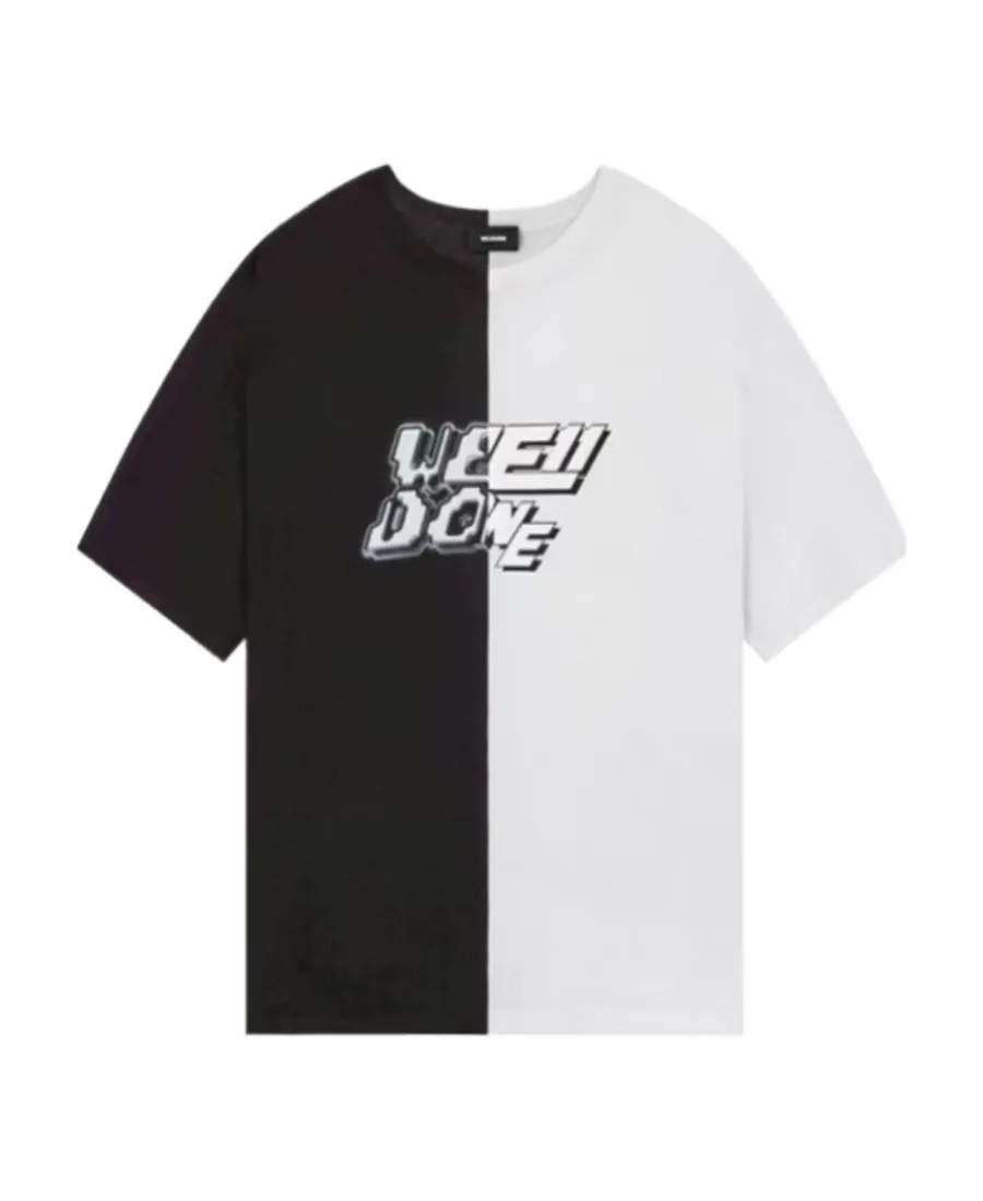 Two-Tone Logo-Print T-Shirt