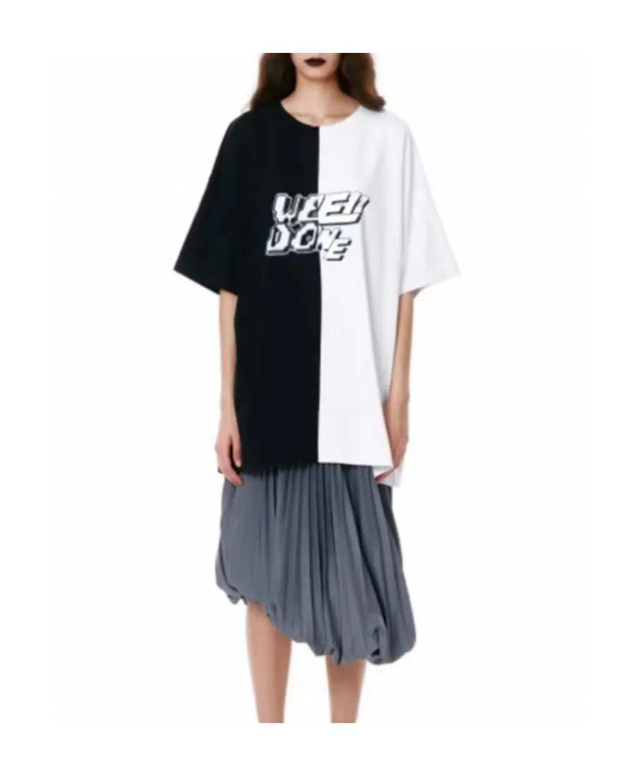 Two-Tone Logo-Print T-Shirt