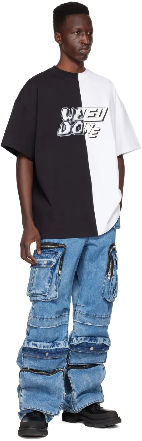 Two-Tone Logo-Print T-Shirt