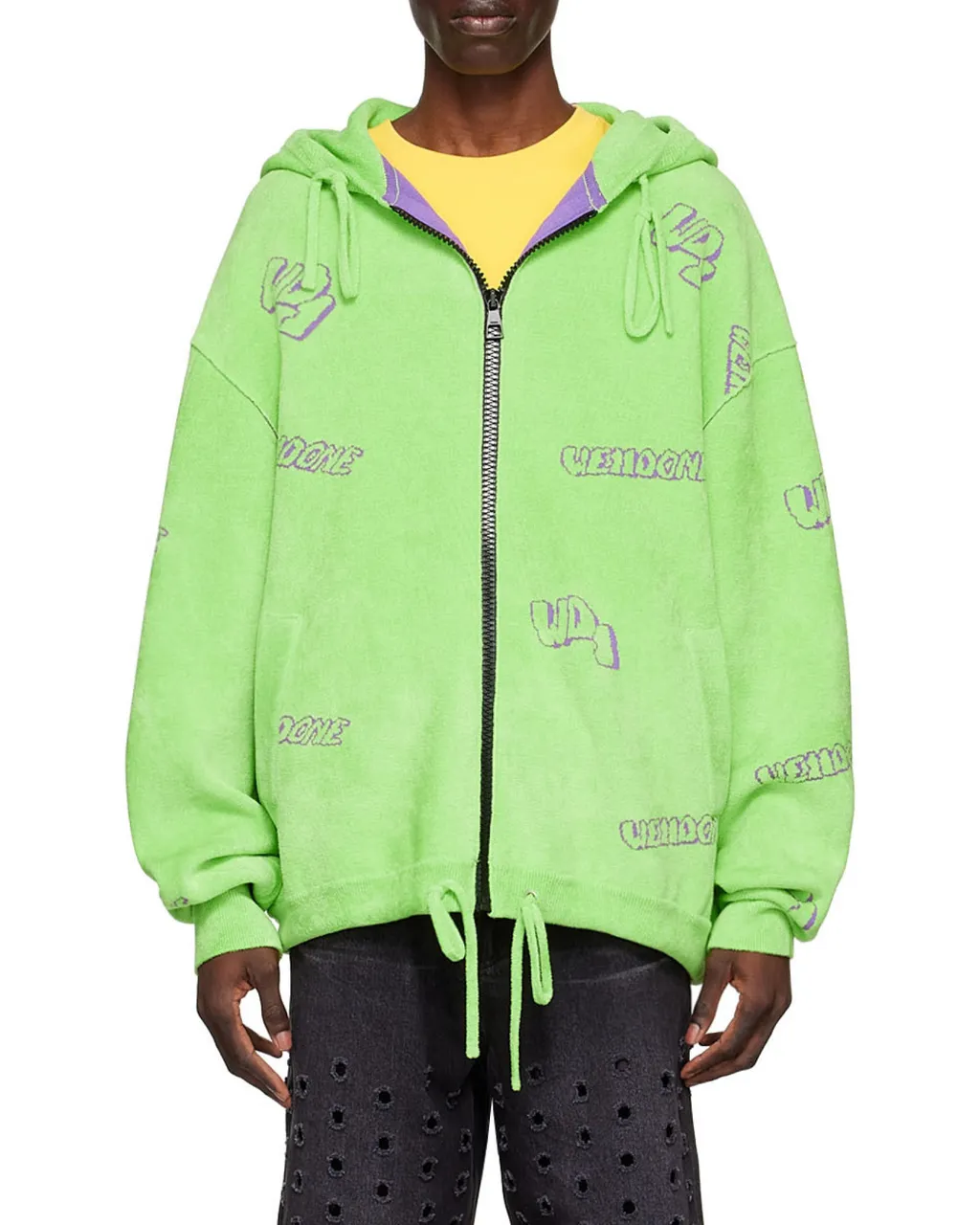 Terry-Cloth Zip-Up Hoodie