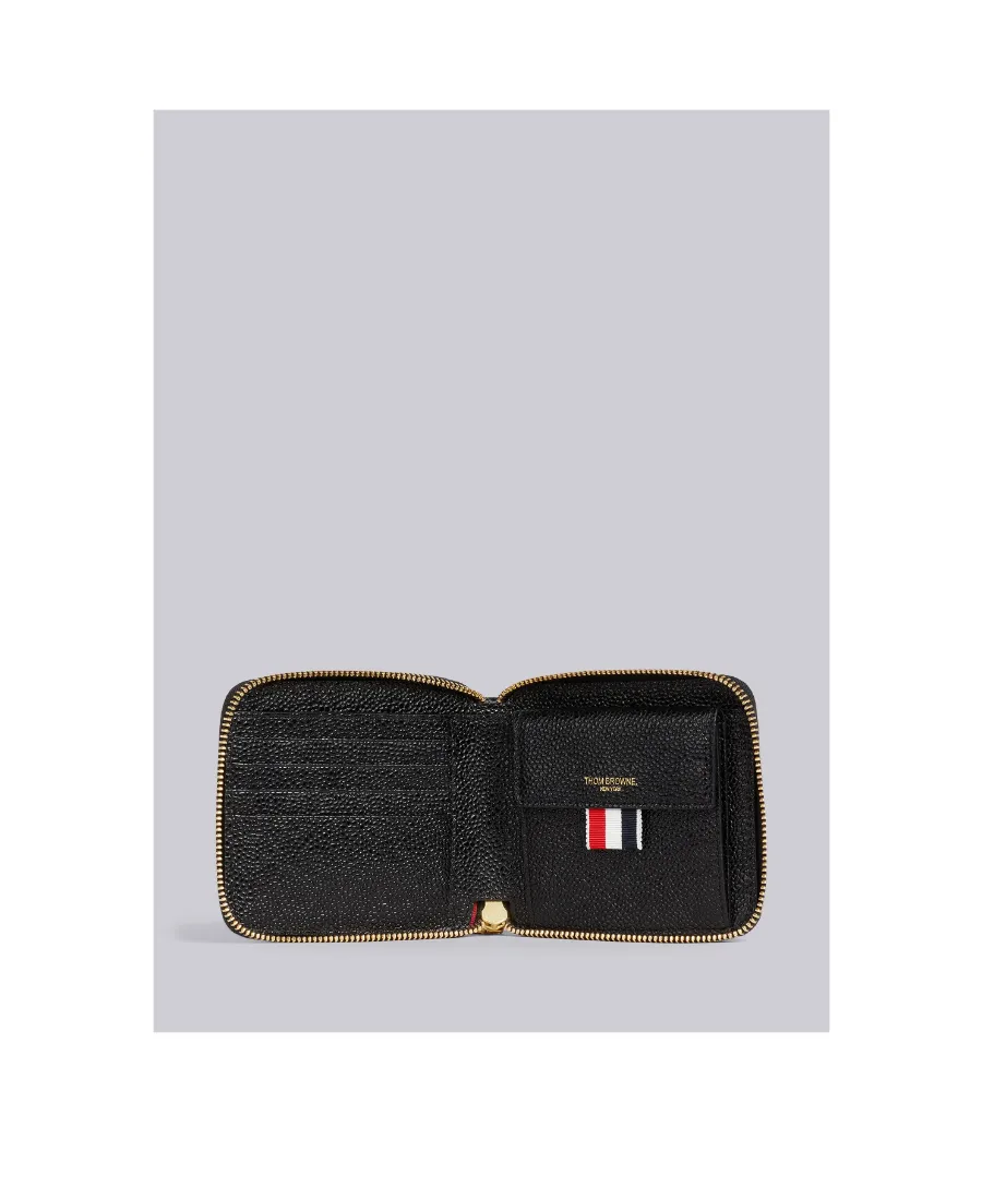 4-Bar Debossed Compact Wallet