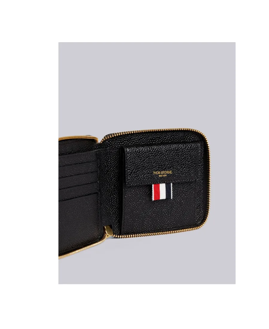 4-Bar Debossed Compact Wallet
