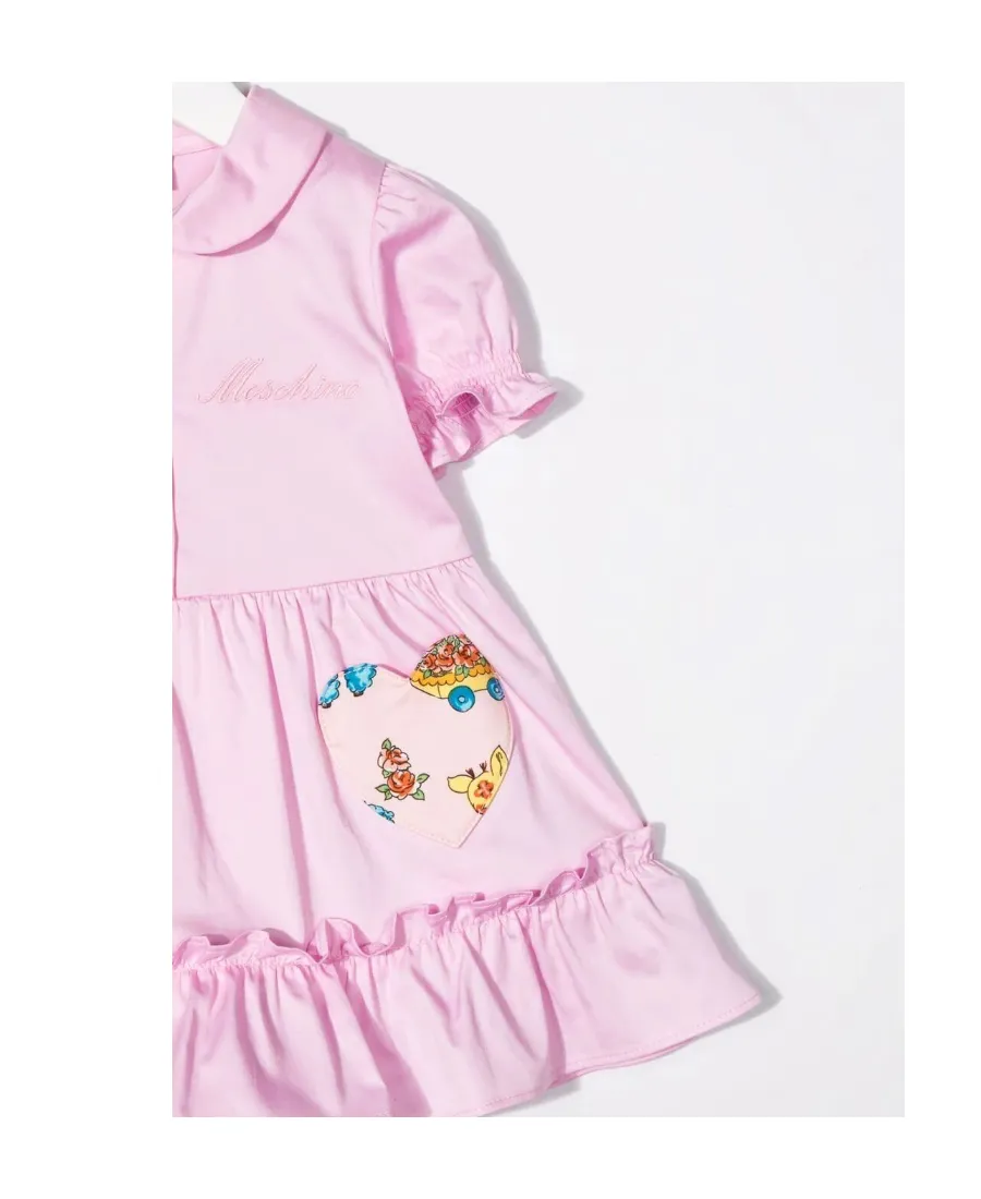 Embroidered-Logo Heart Patch Dress