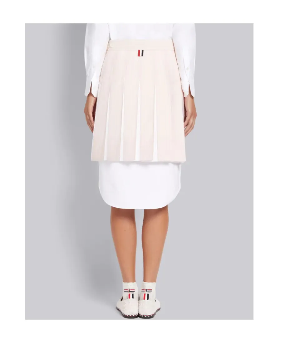 Thom Browne High-Low Hem Pleated Skirt