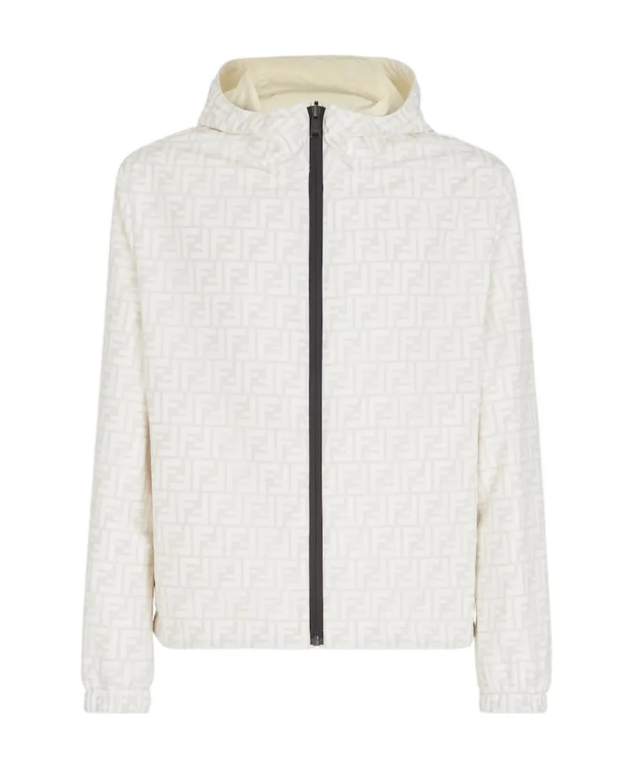 Fendi Ff Printed Hooded Reversible Jacket