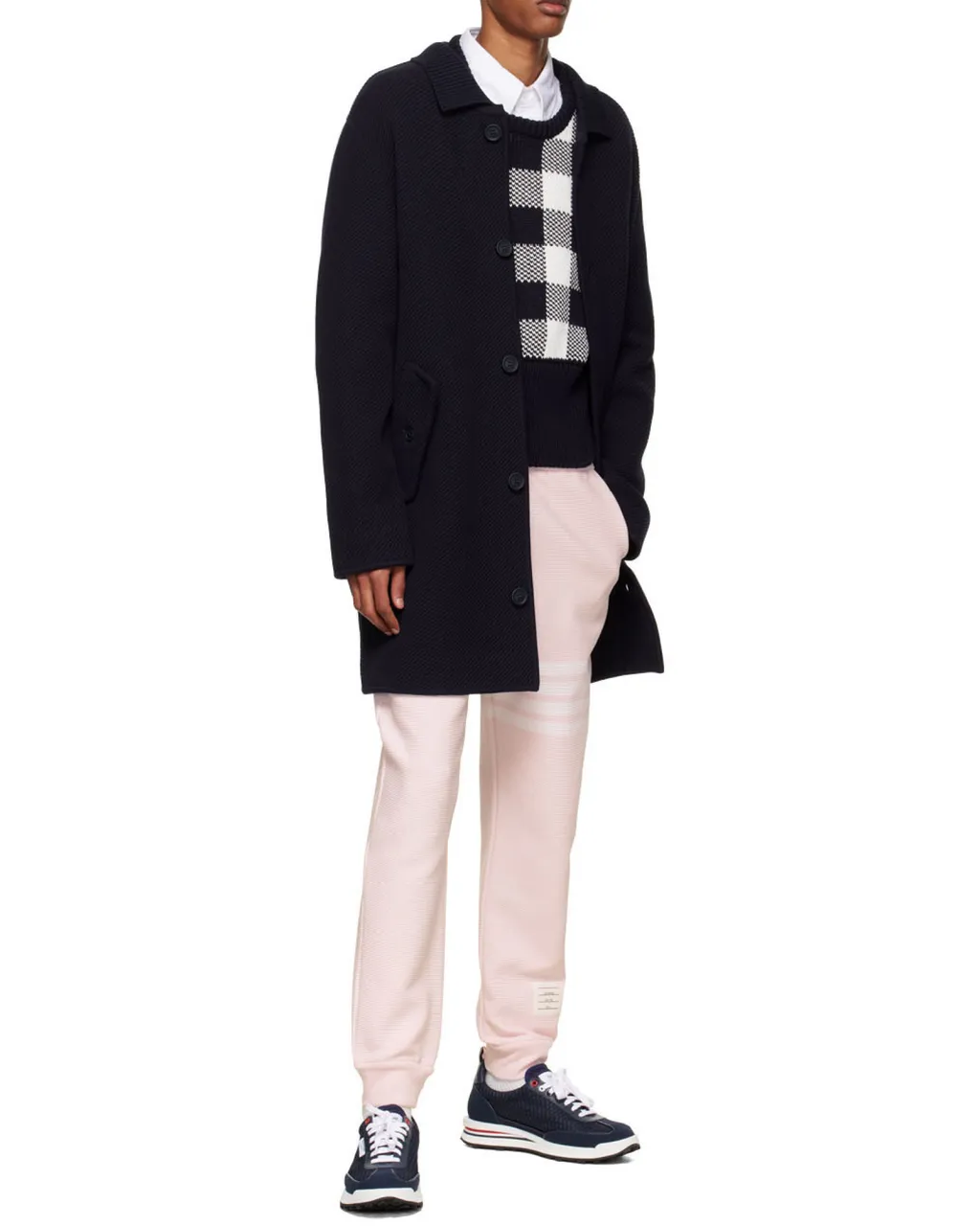 Ottoman Rib 4-Bar Stripe Track Pants