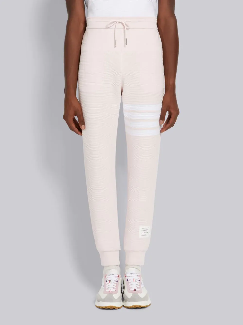 Ottoman Rib 4-Bar Stripe Track Pants
