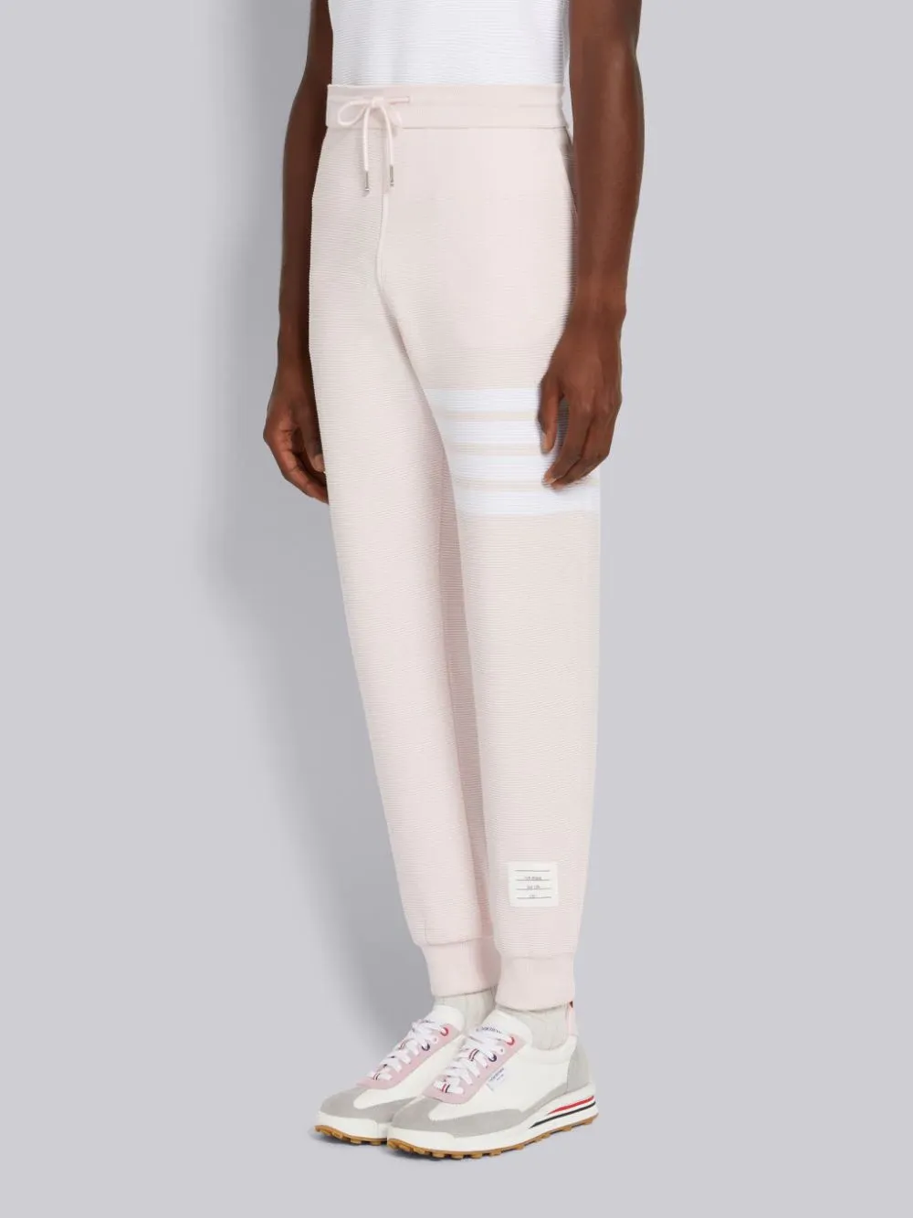 Ottoman Rib 4-Bar Stripe Track Pants