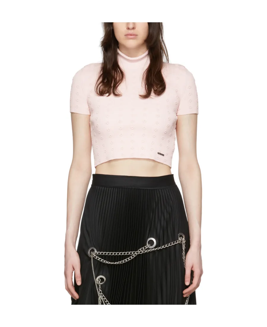Rayon Short-Sleeved High-Necked T-Shirt