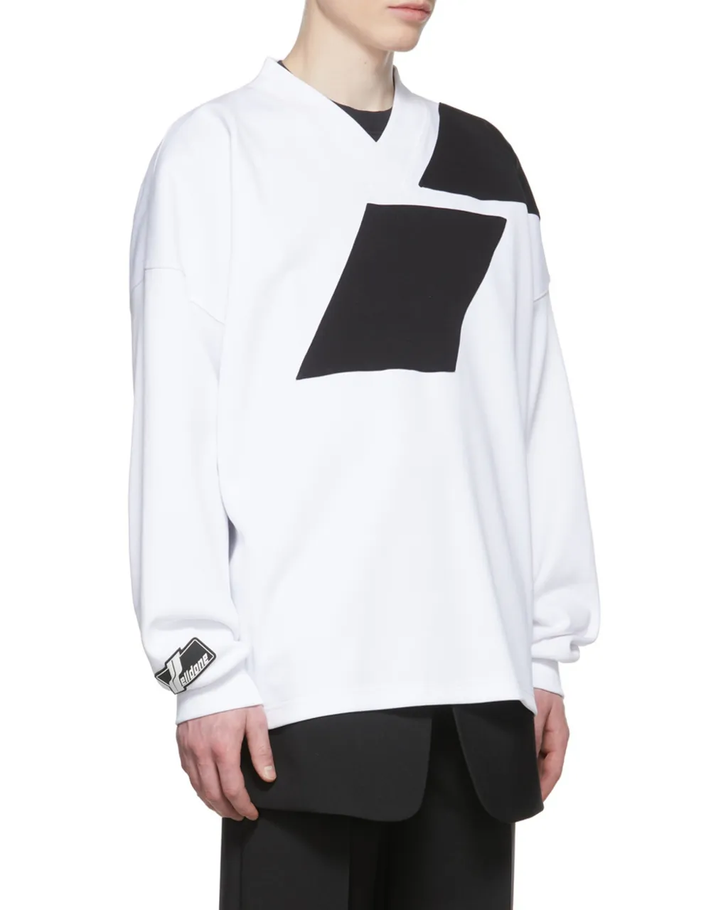 V-Collar Color Long-Sleeved T-Shirt