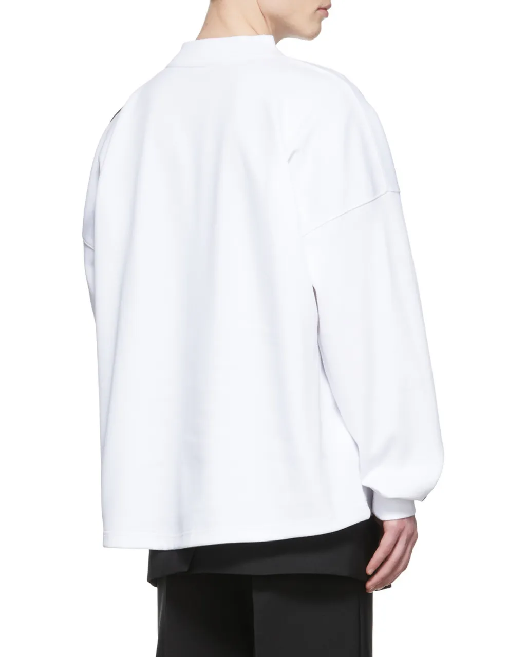 V-Collar Color Long-Sleeved T-Shirt