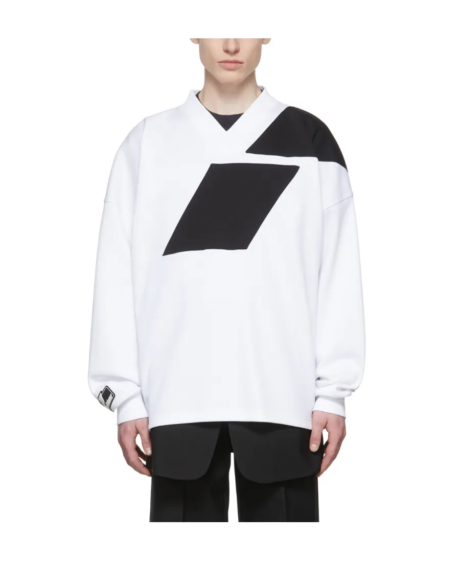 V-Collar Color Long-Sleeved T-Shirt