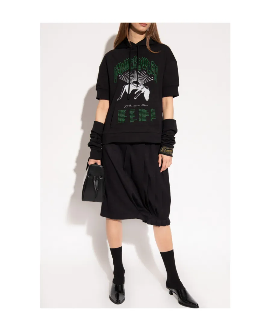 Raf Simons Grimrawler-Printed Attached Sleeve Hoodie